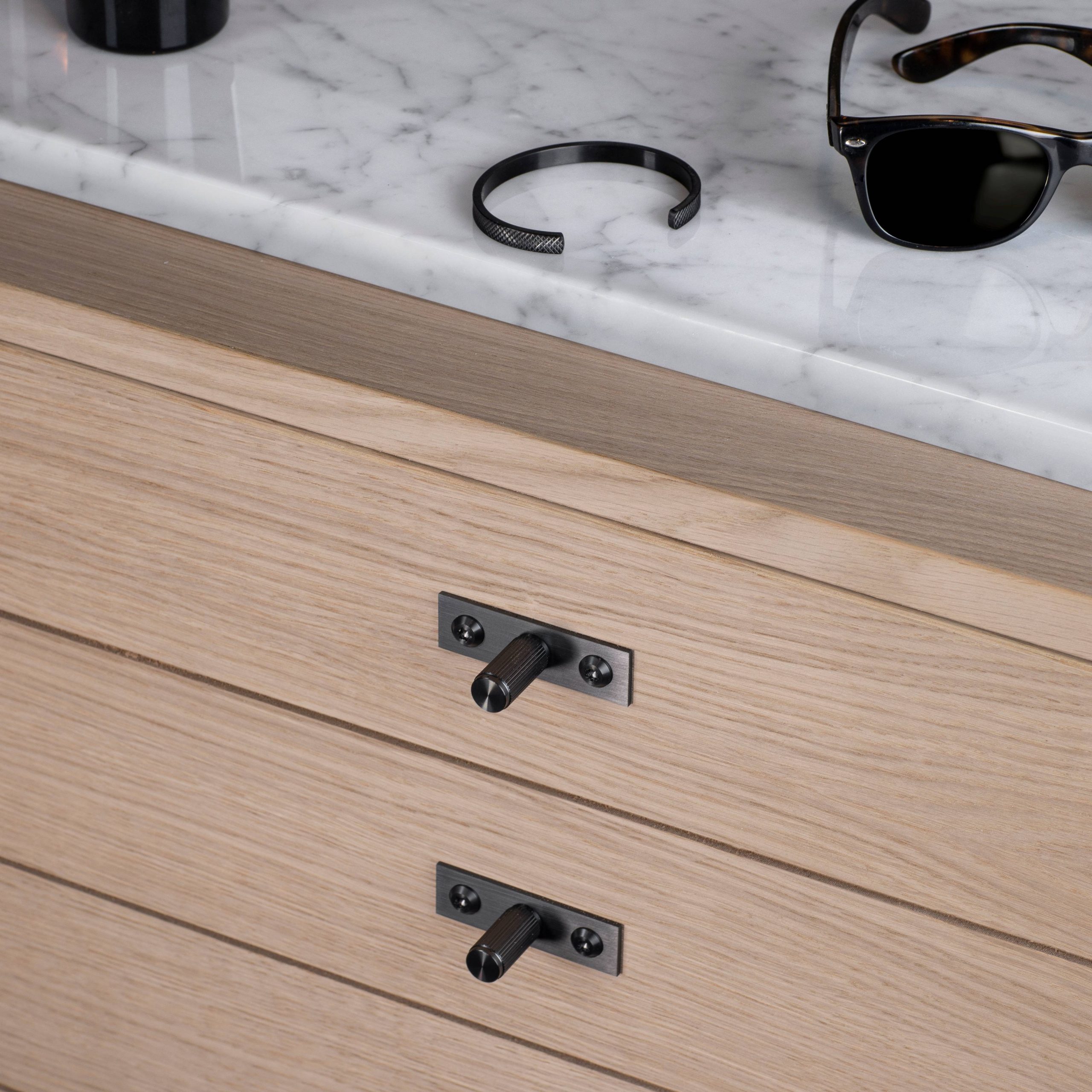 FURNITURE KNOB / PLATE / LINEAR / GUN METAL - Image 5
