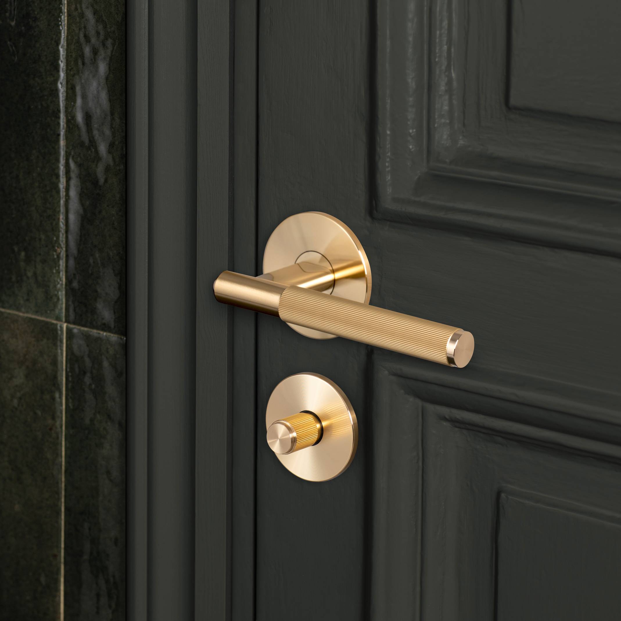 THUMBTURN LOCK / LINEAR / BRASS - Image 2