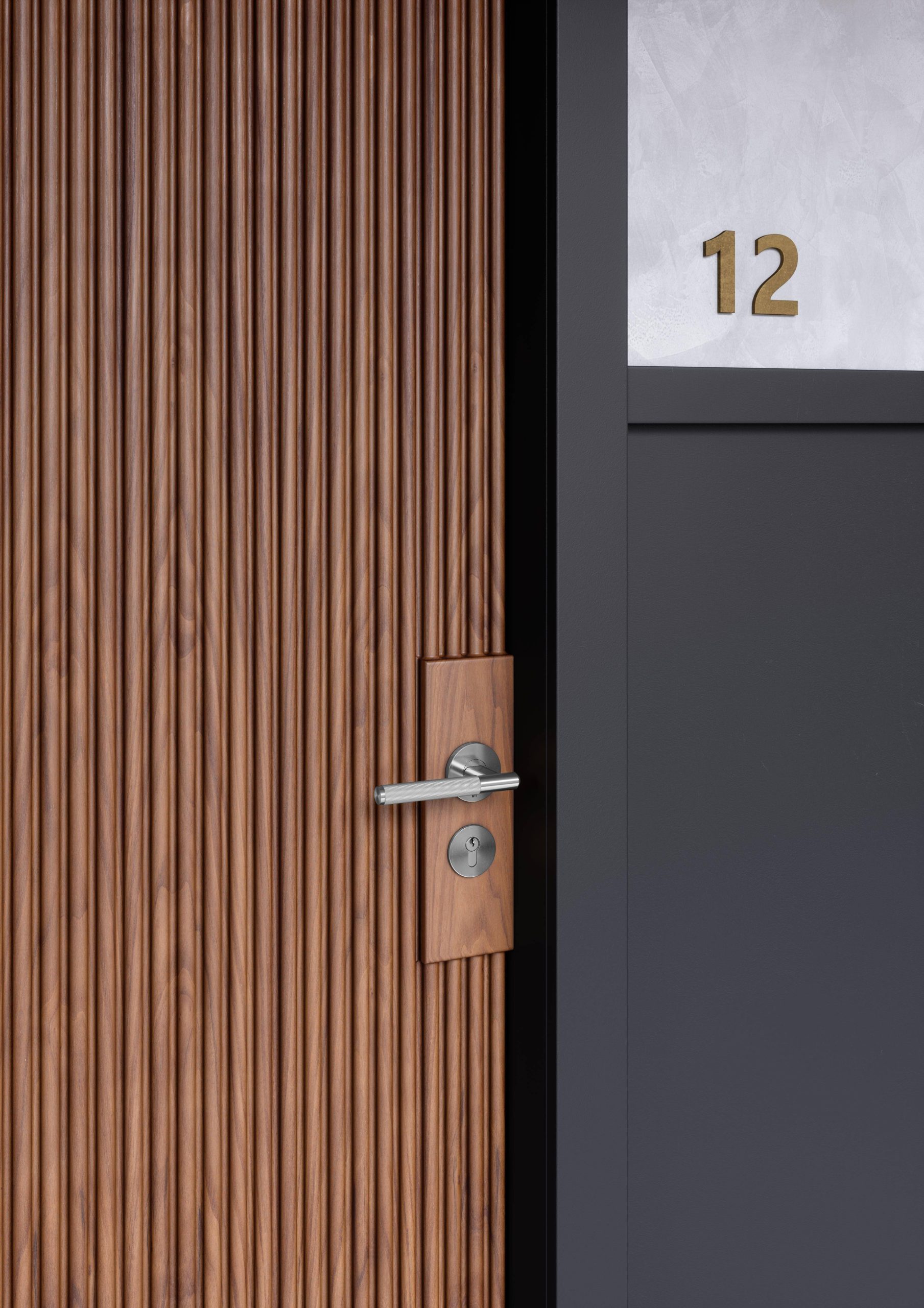 DOOR HANDLE SET / PASSAGE / LINEAR / STEEL - Image 3