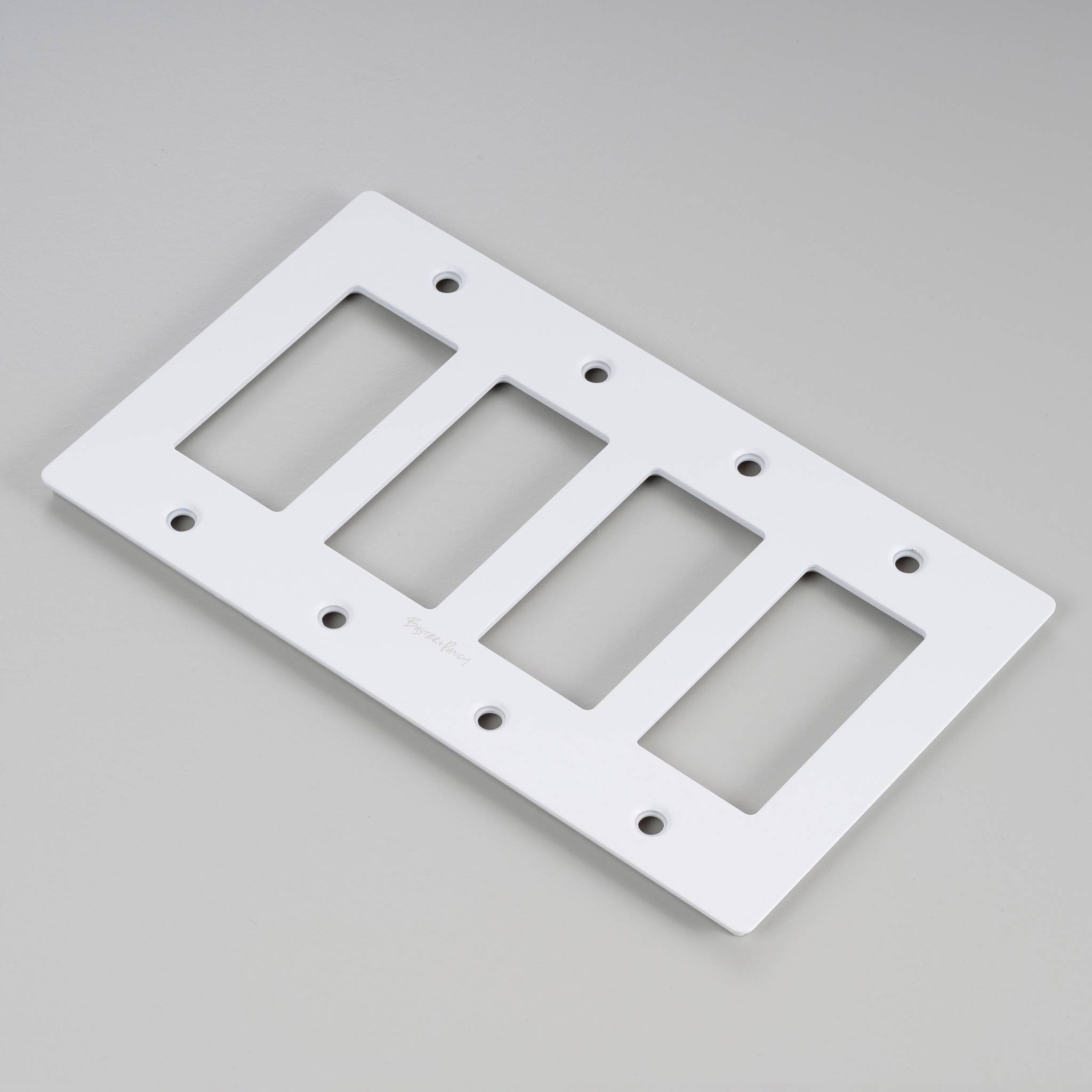 4G PLATE / WITH LOGO / WHITE
