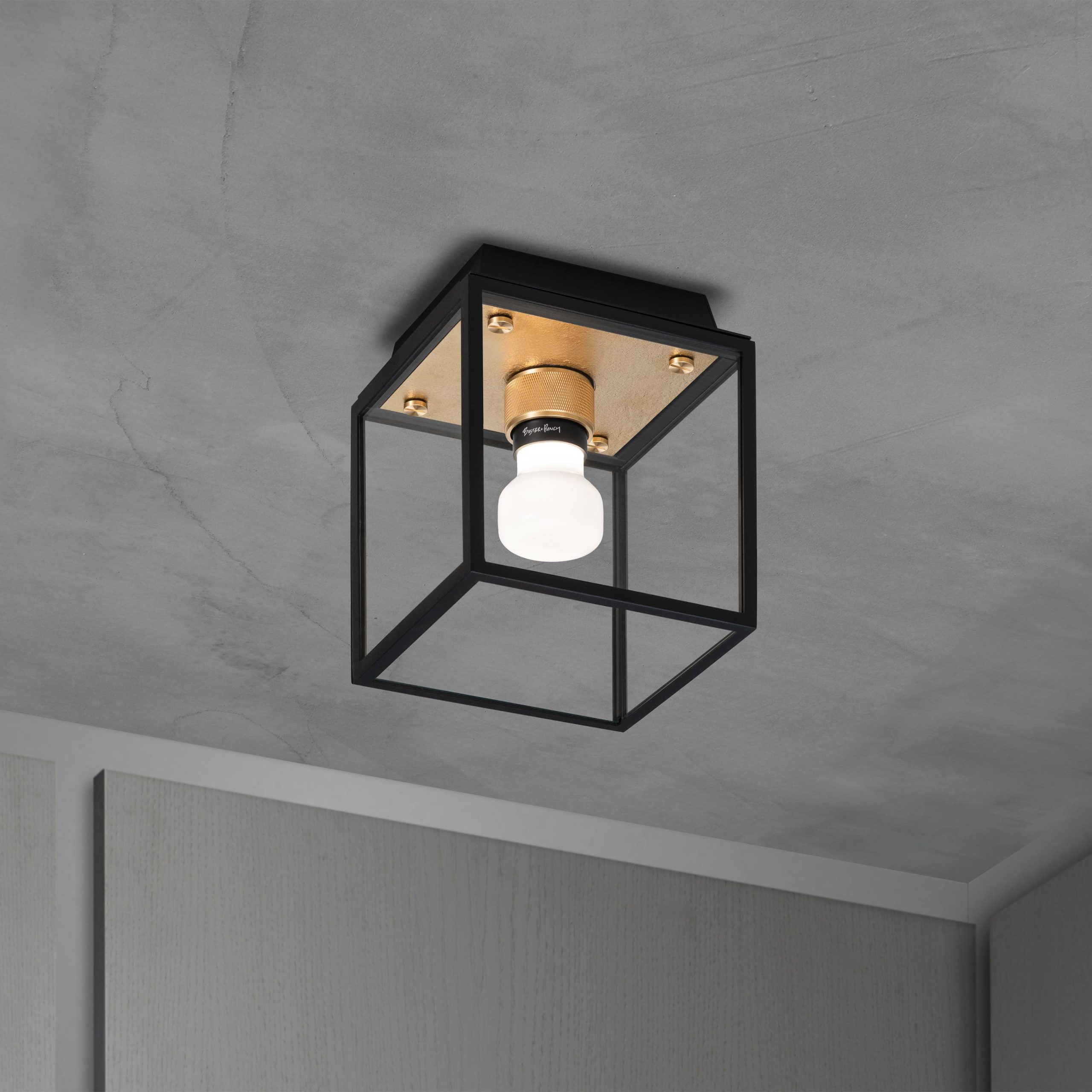CAGED WET / CEILING / CROSS / SMALL / BRASS