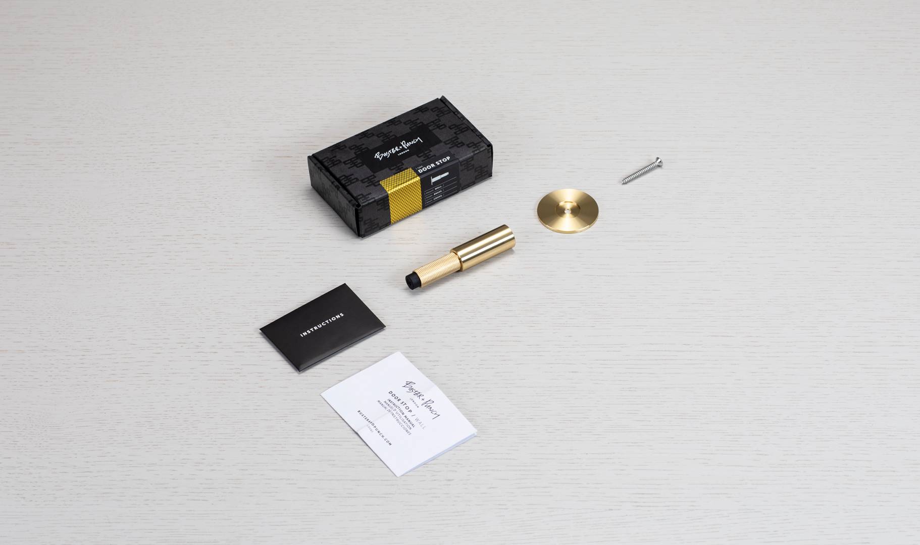 DOOR STOP / WALL / CROSS / BRASS - Image 3
