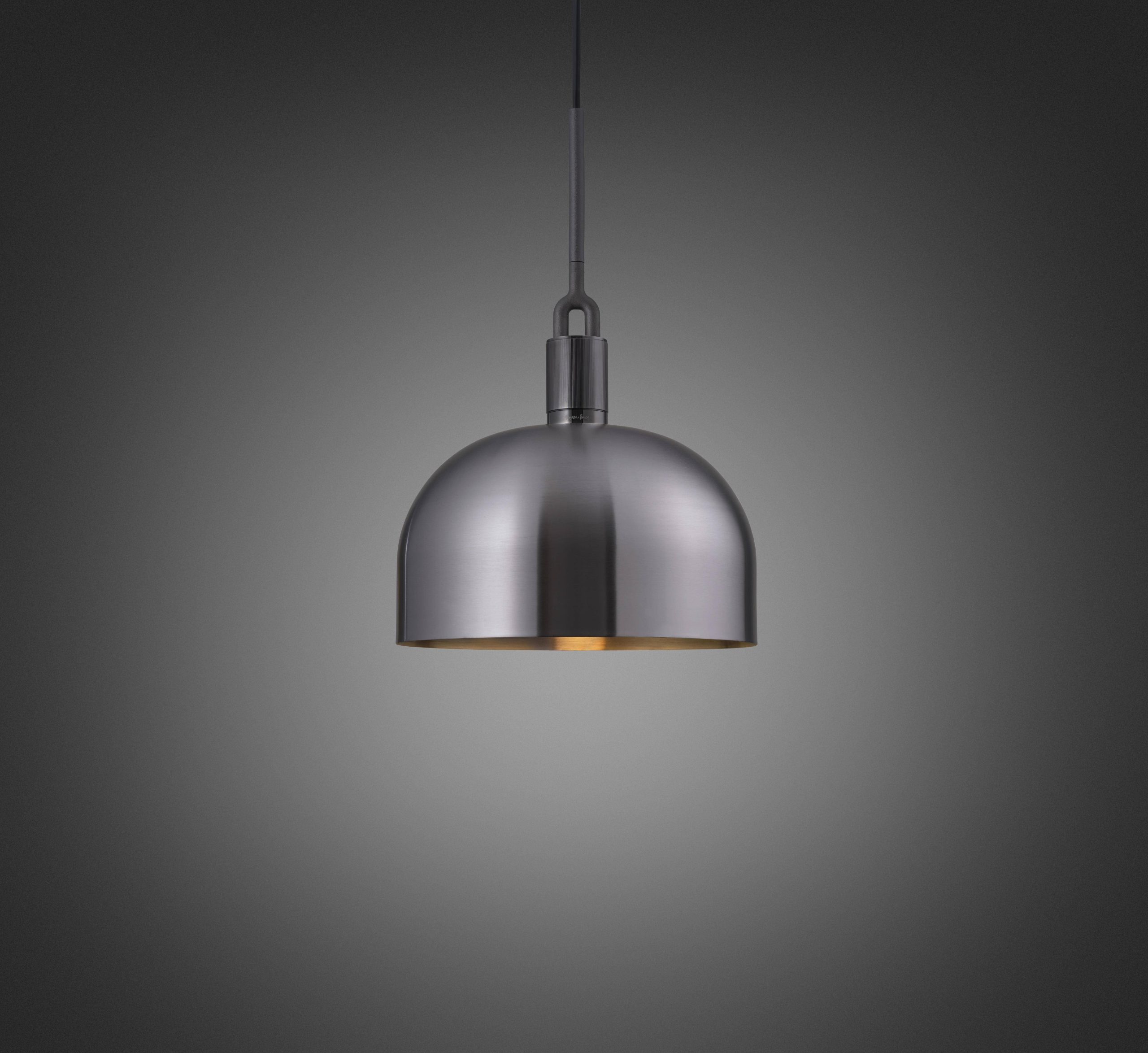 FORKED PENDANT / LINEAR / SHADE / LARGE / GUN METAL