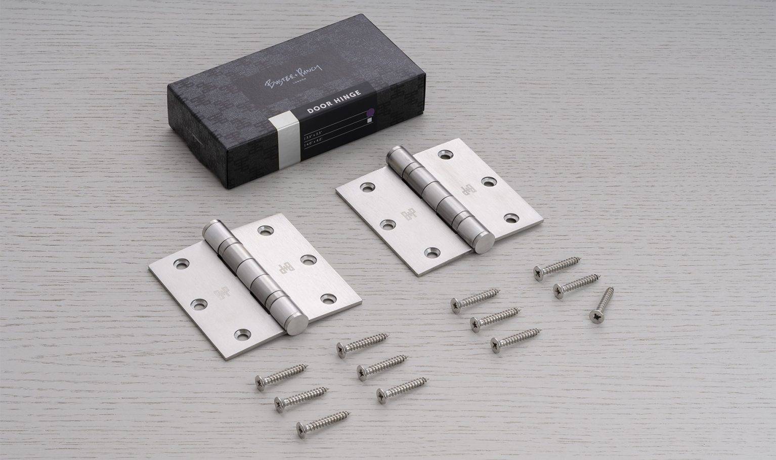 DOOR HINGE / SET OF 2 / 3.5 X 3.5 INCH / STEEL - Image 2