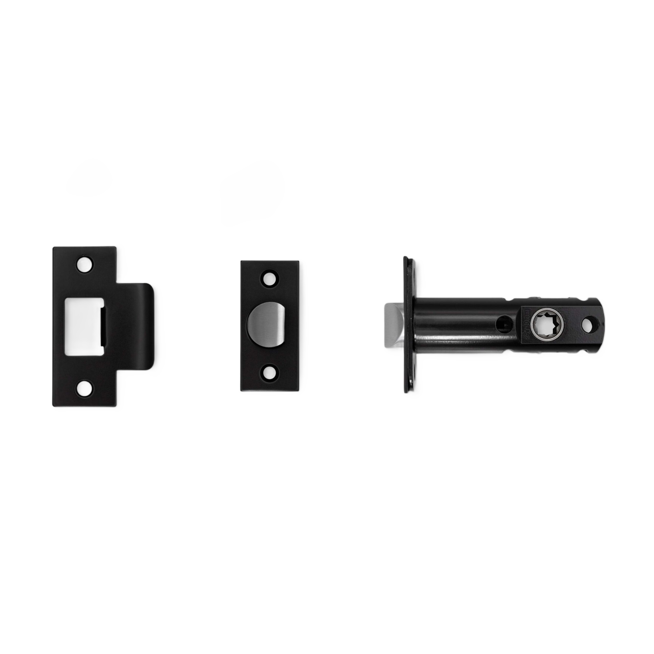 TUBULAR LATCH / DOOR HANDLE / PASSAGE / BLACK - 2-3/4" - Image 4