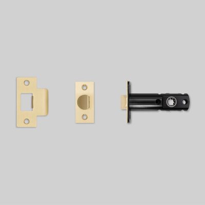 TUBULAR LATCH / DOOR HANDLE / PRIVACY / BRASS - 2-3/4"