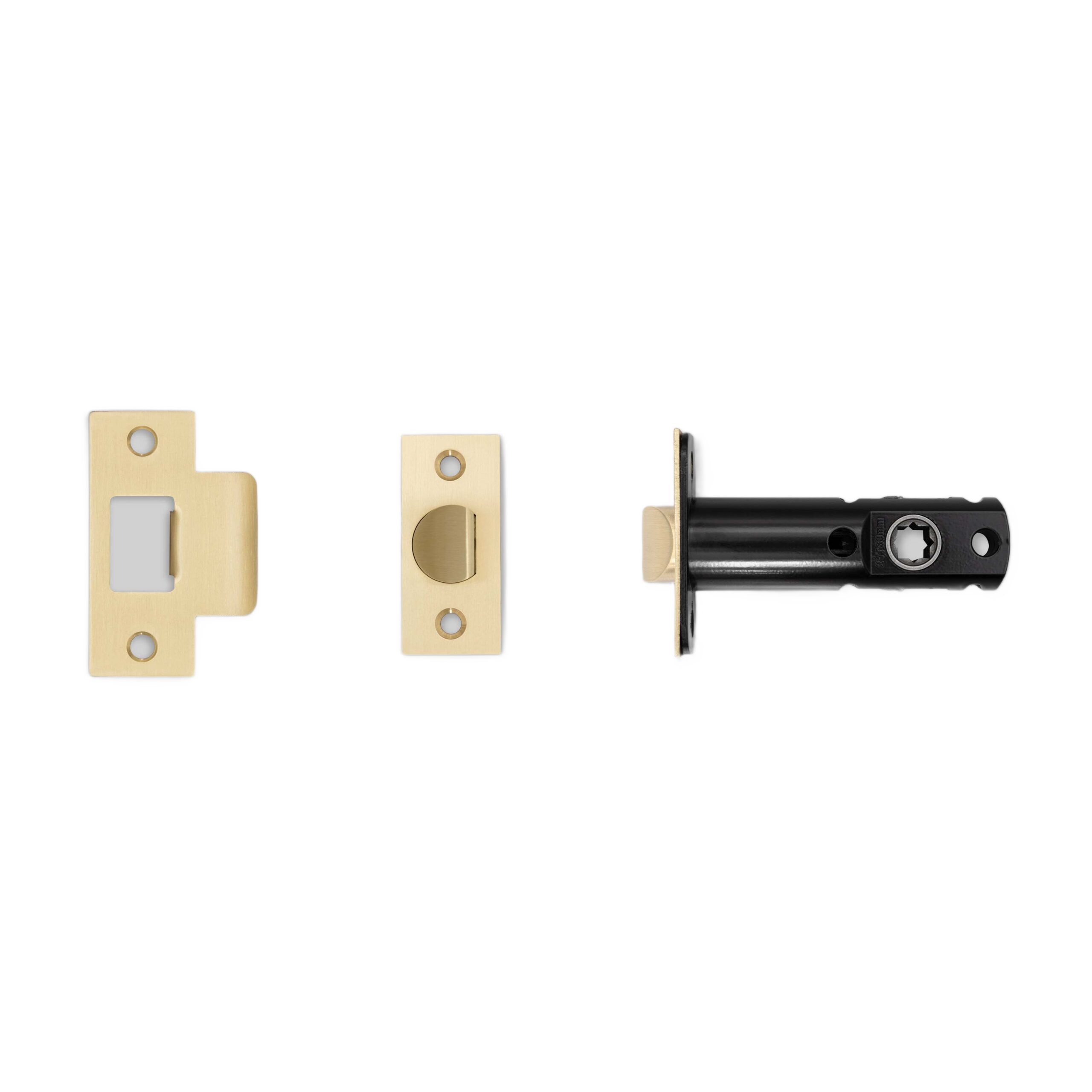 TUBULAR LATCH / DOOR KNOB / PASSAGE / BRASS - 3-3/4" - Image 4