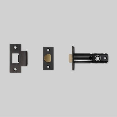 TUBULAR LATCH / DOOR HANDLE / PASSAGE / SMOKED BRONZE - 2-3/4"