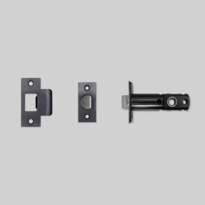 TUBULAR LATCH / DOOR KNOB / PASSAGE / GUN METAL -  3-3/4"