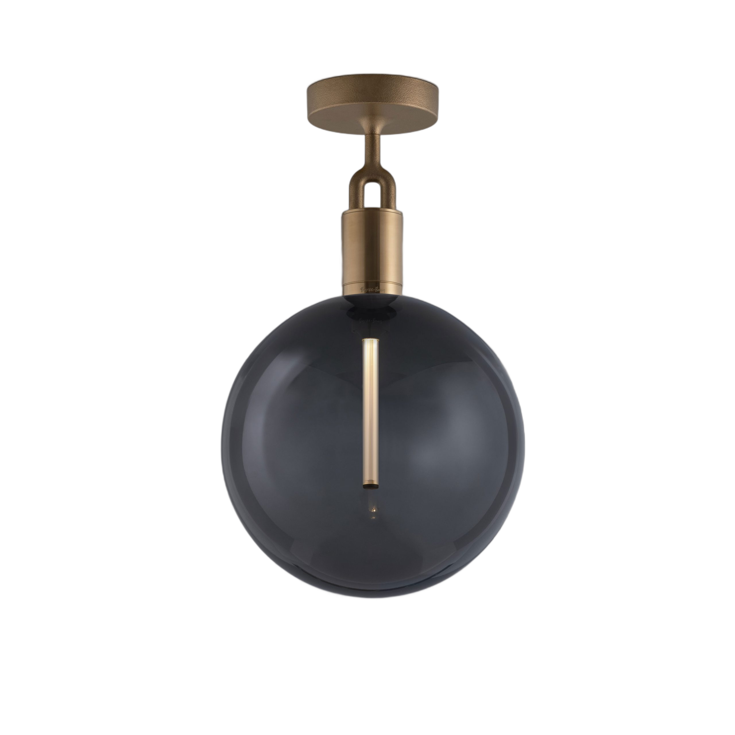 FORKED CEILING / LINEAR / GLOBE / SMOKED / LARGE / BRASS - Image 5
