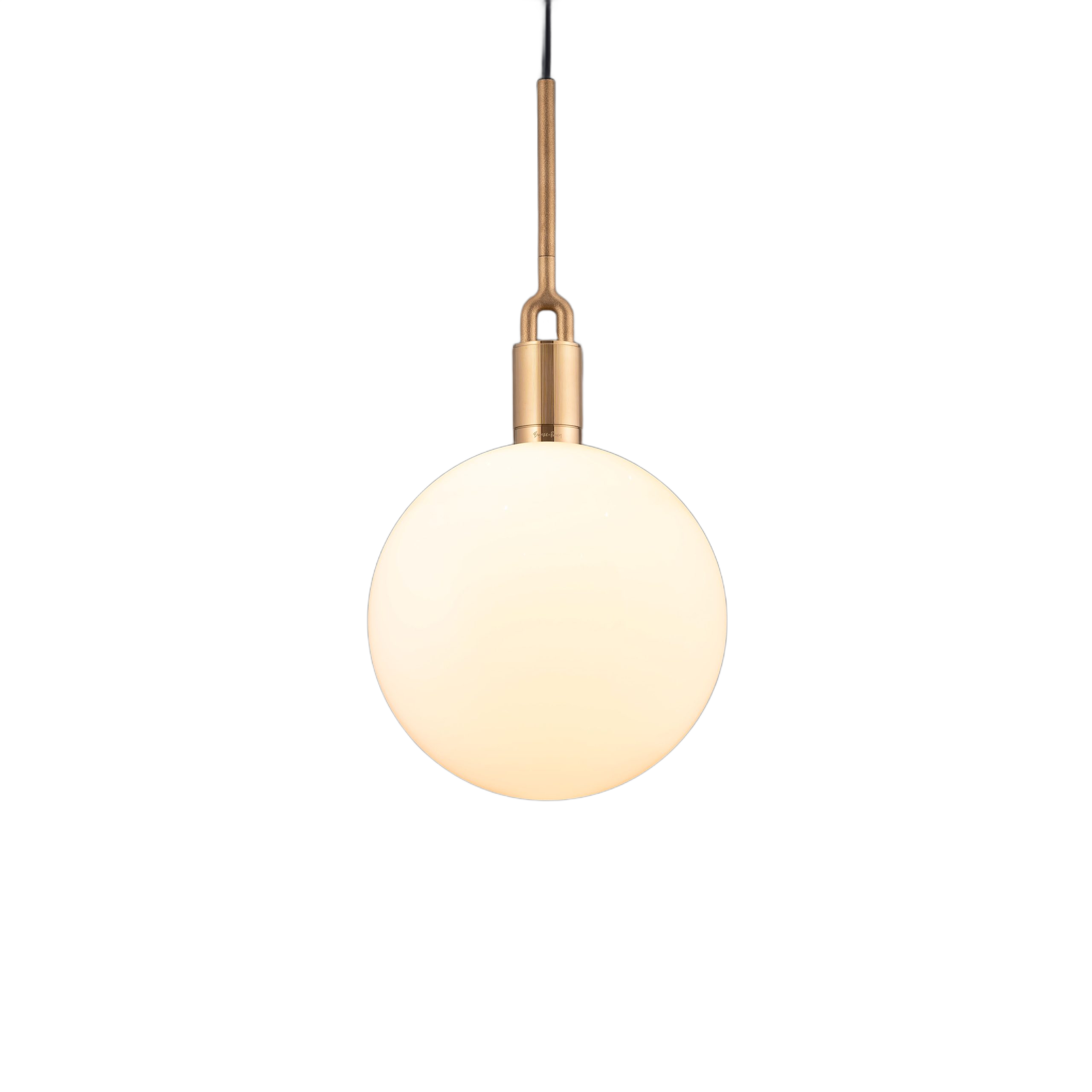 FORKED PENDANT / LINEAR / GLOBE / OPAL / LARGE / BRASS - Image 5