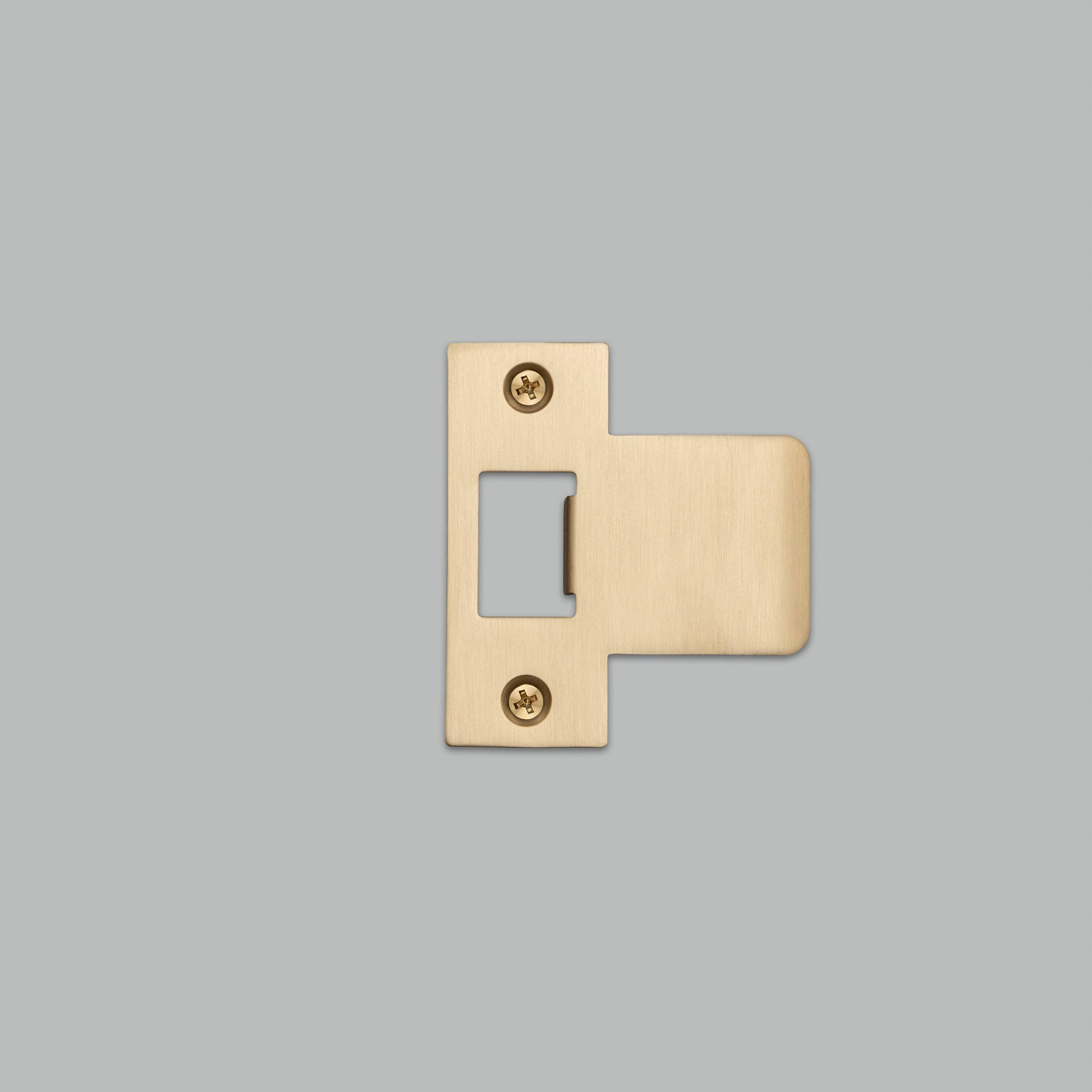 STRIKE PLATE KIT / T SHAPED / 75MM DOOR / BRASS