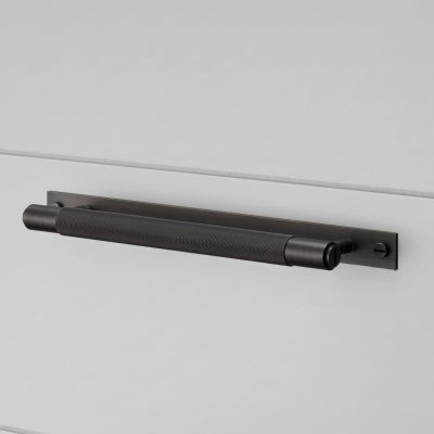 PULL BAR / PLATE / CROSS / SMALL / SMOKED BRONZE