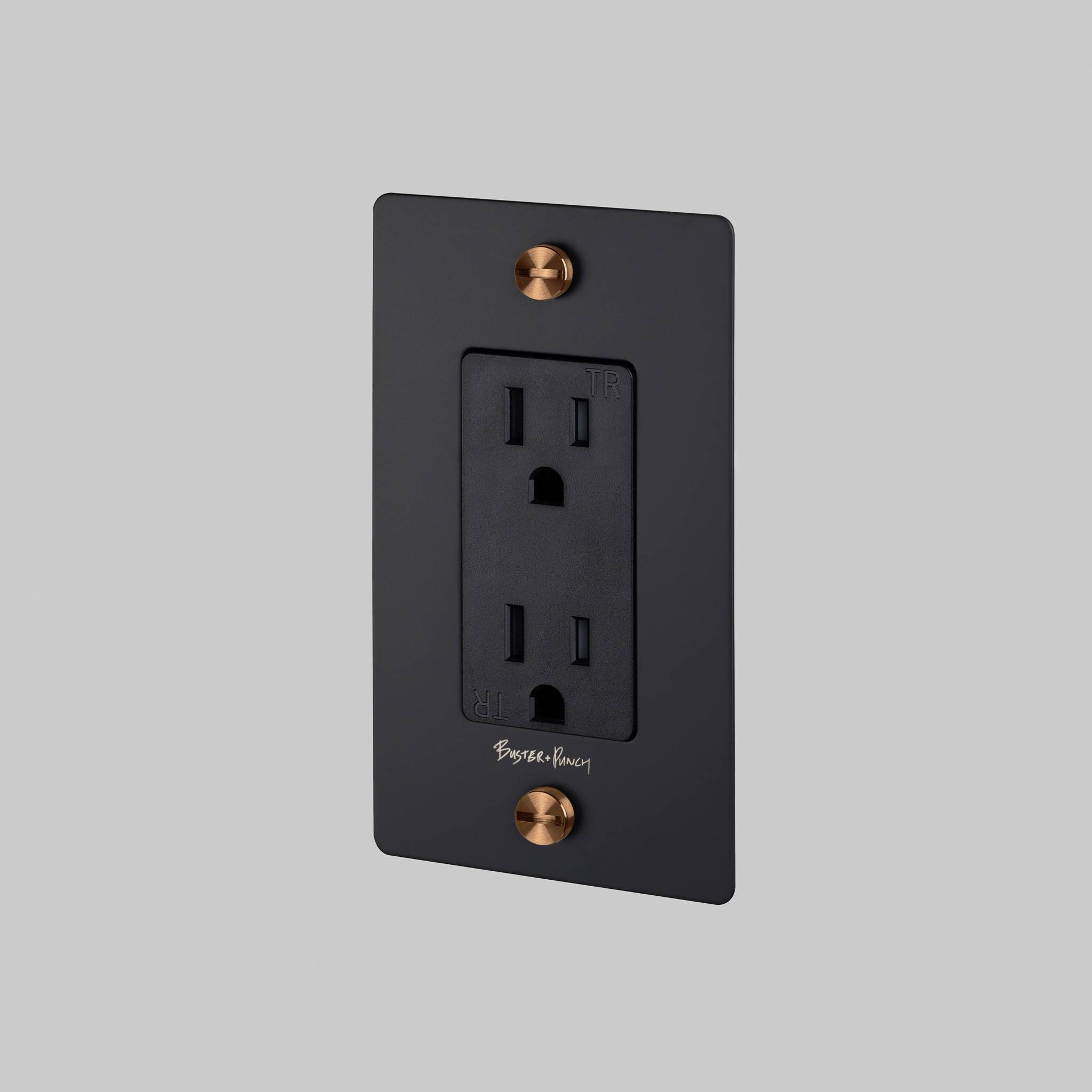 1G DUPLEX OUTLET / CROSS / WITH LOGO / BLACK / WARM SUNSET