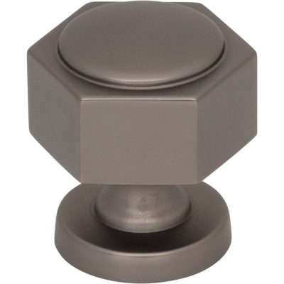 Stanmore 1 1/4" Length Geometric Knob - Ash Gray