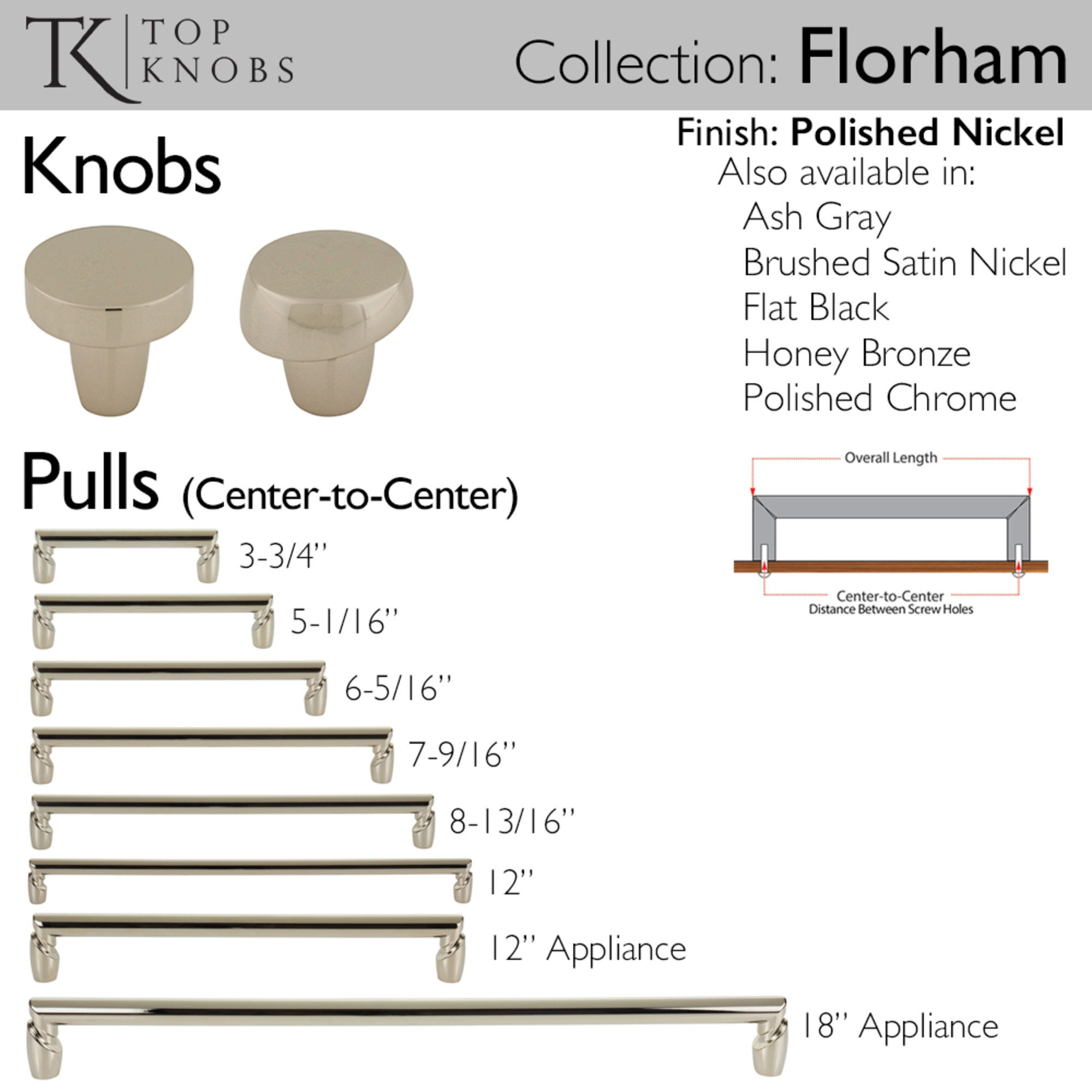 Florham 1 1/4" Diameter Round Knob - Image 2