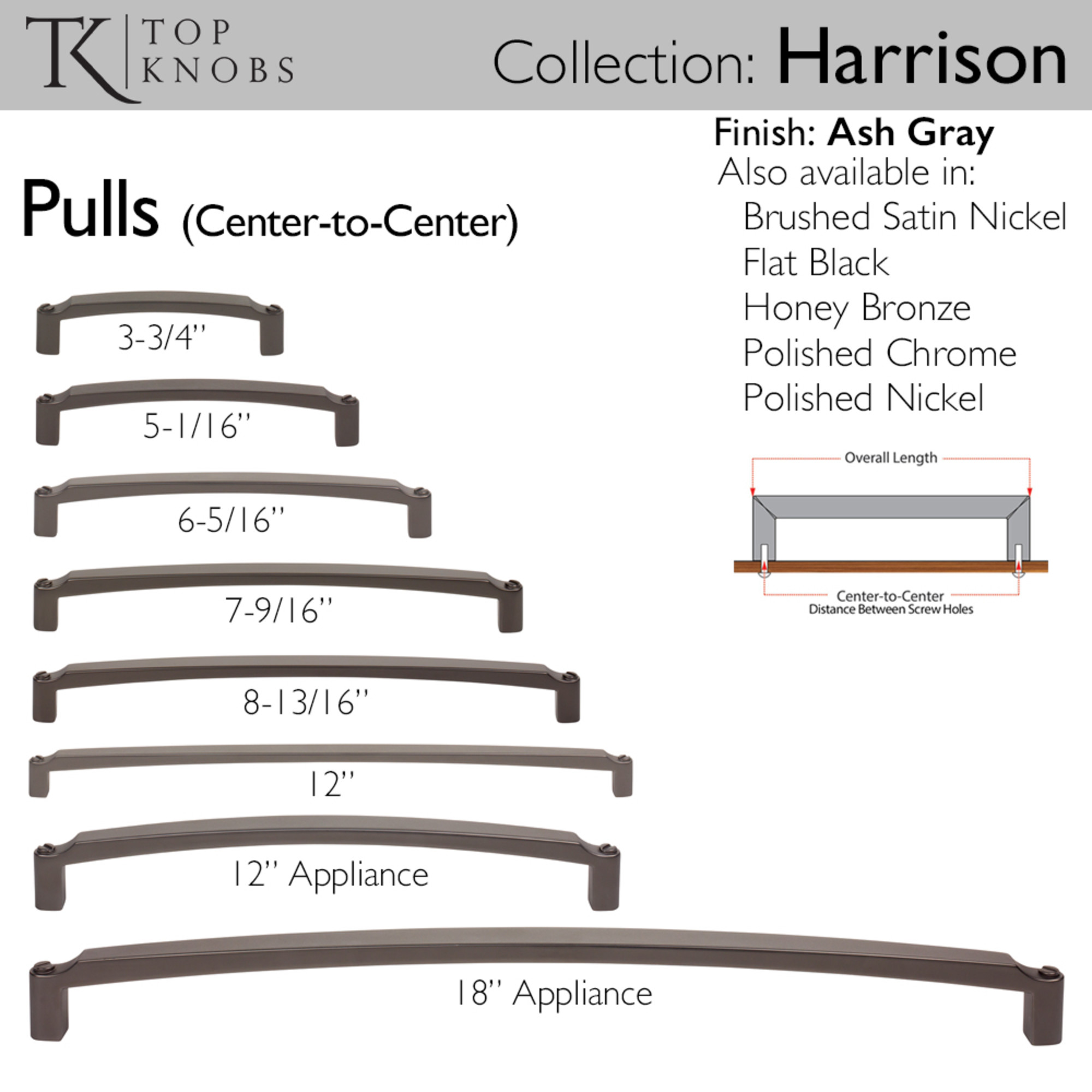 Harrison 12" Center to Center Bar Pull - Image 4