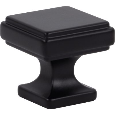 Kate 1 1/4" Length Square Knob - Matte Black