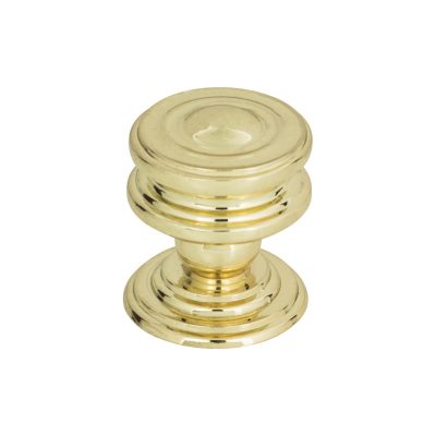 Campaign 1 1/4" Diameter Round Knob - Polished Brass