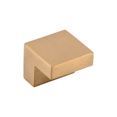 Square 1" Length Square Knob - Brushed Bronze