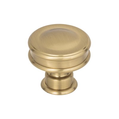 Oskar 1 1/4" Diameter Round Knob - Warm Brass