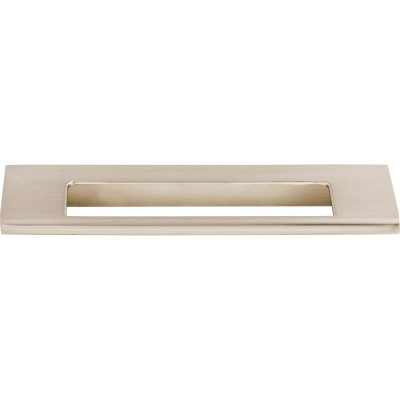 Europa Cut Out 5" Center to Center Finger Pull - Brushed Satin Nickel