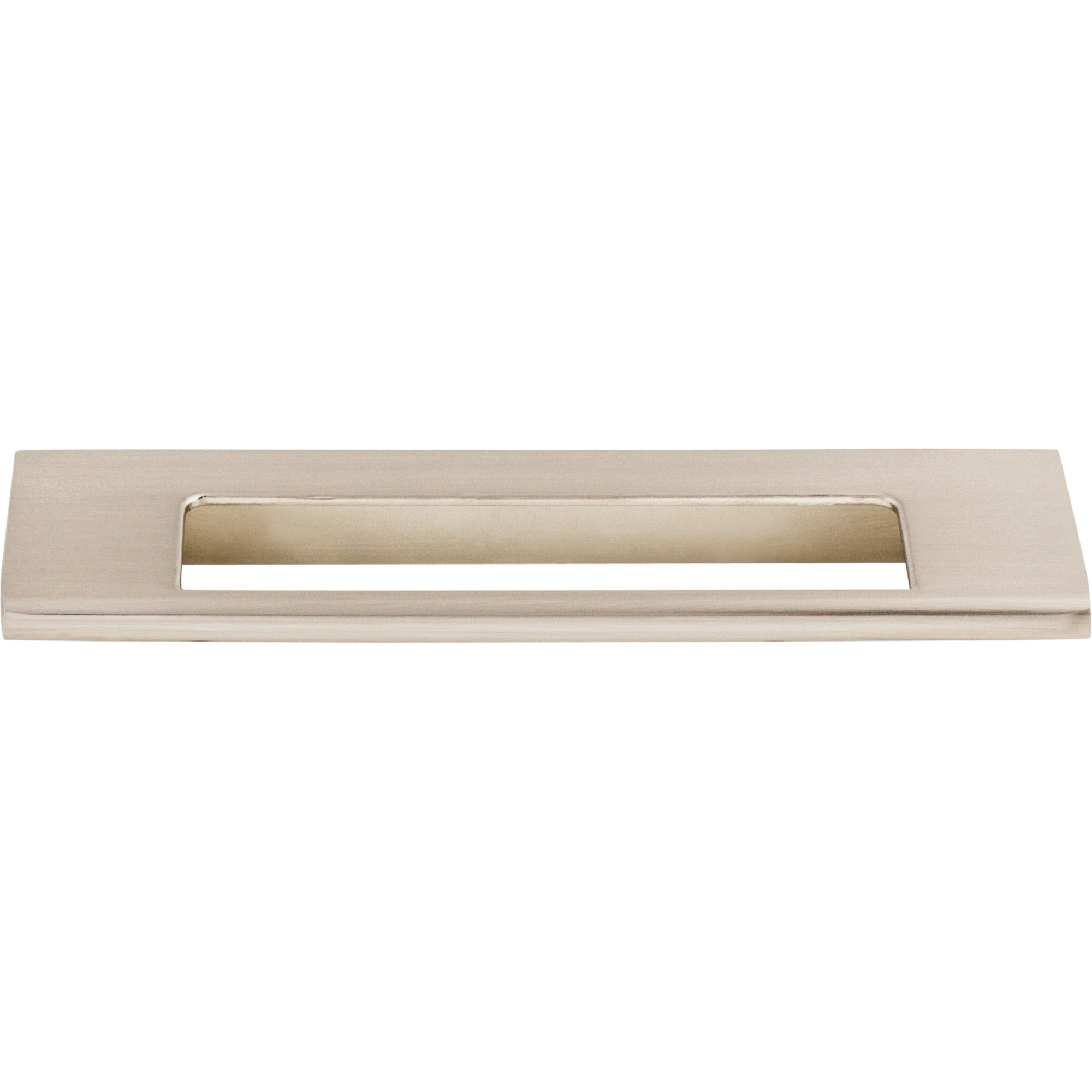 Europa Cut Out 5" Center to Center Finger Pull - Brushed Satin Nickel