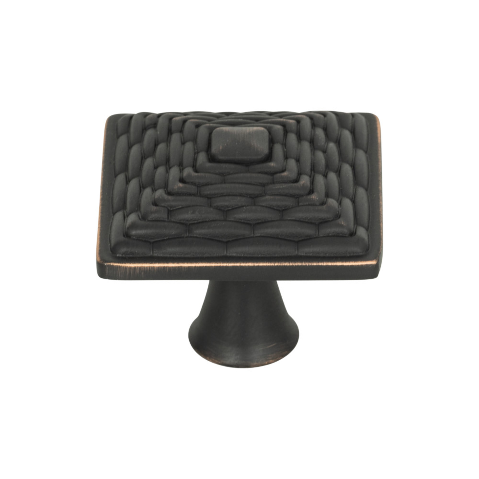 Mandalay 1 1/4" Length Square Knob - Venetian Bronze