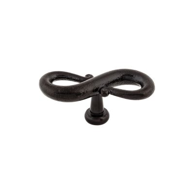 S-Shaped 3 1/4" Length Oval Knob - Patina Black