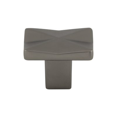 Quilted 1 1/4" Length Rectangle Knob - Ash Gray