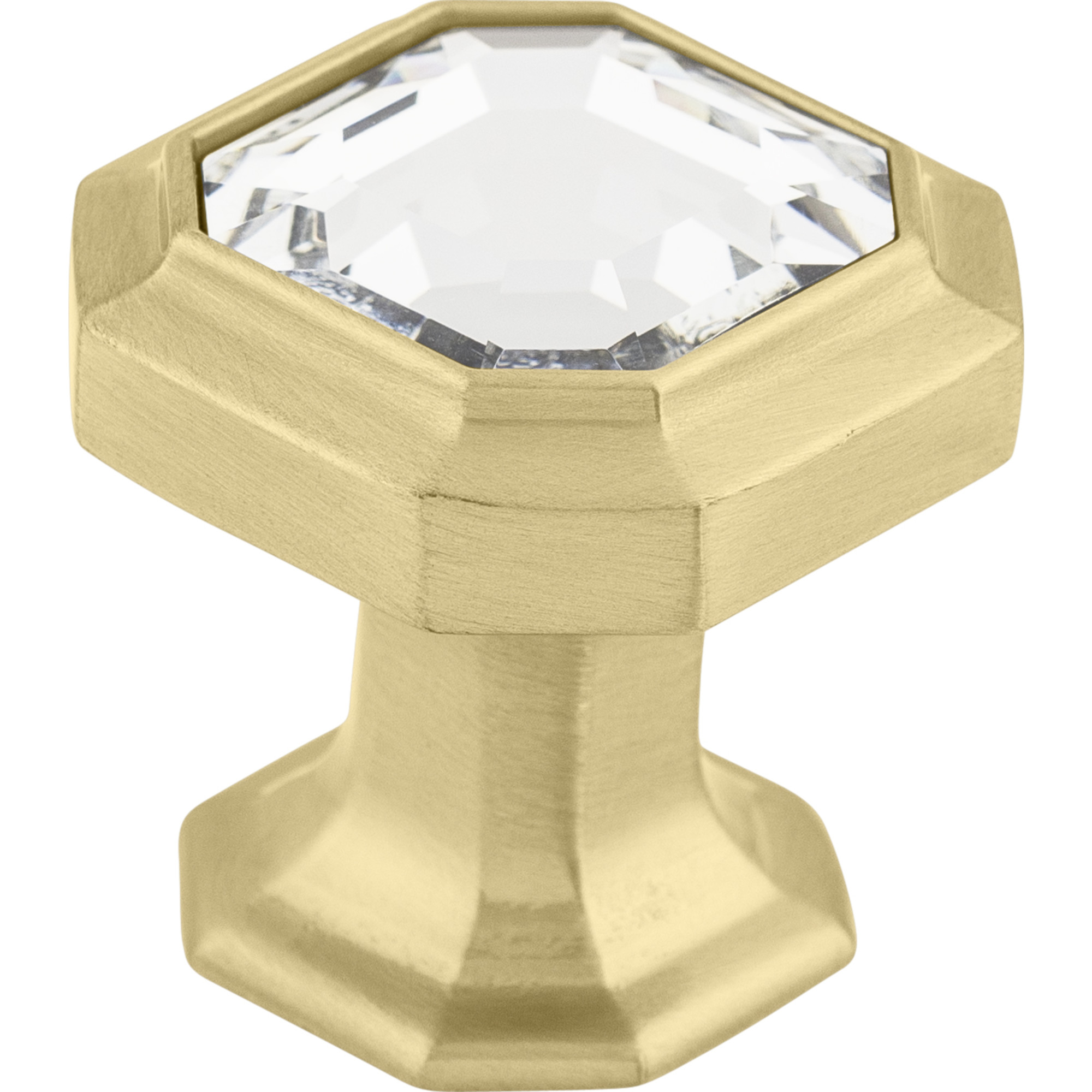 Crystal Emerald 1 1/8" Length Geometric Knob - Image 2