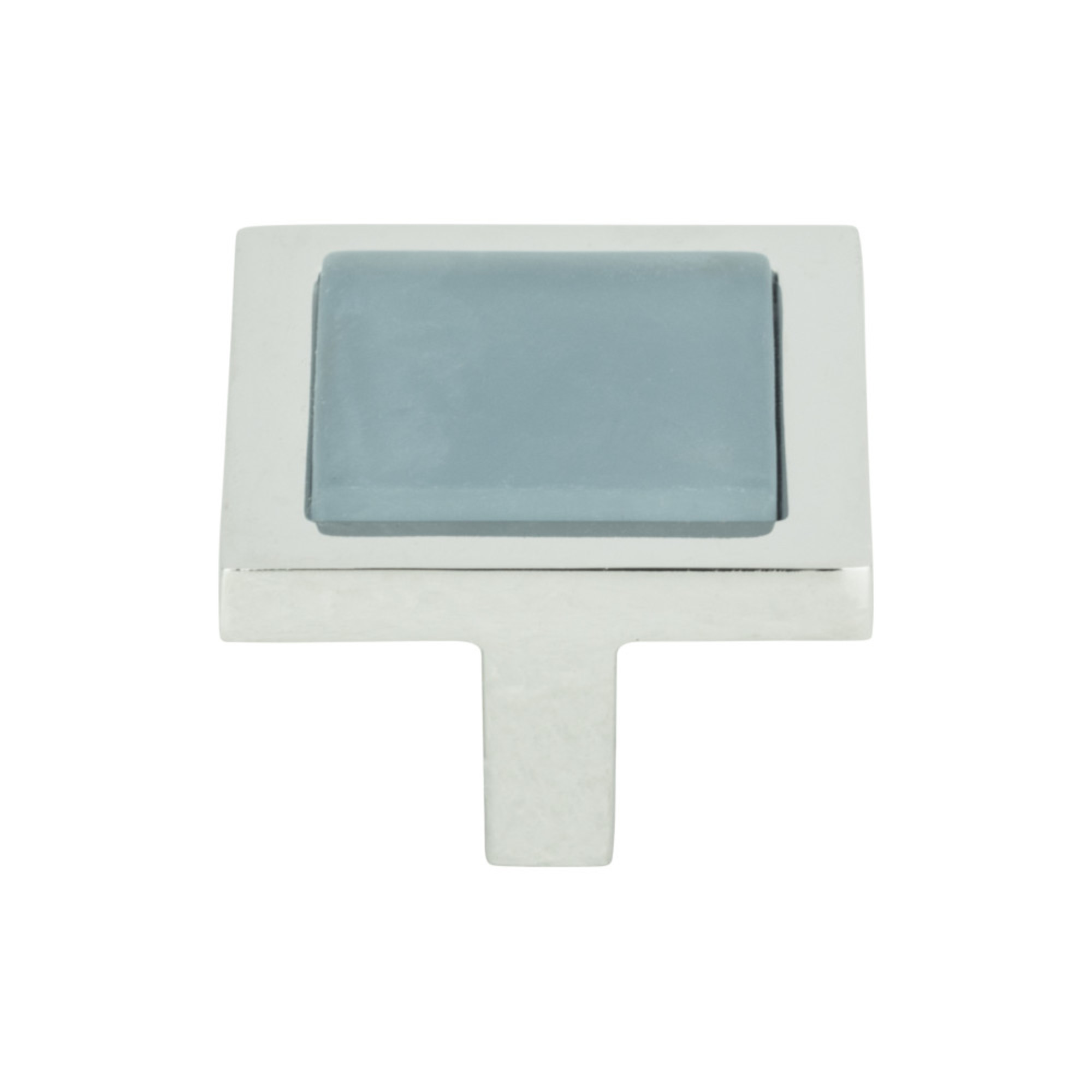 Spa 1 3/8" Length Square Knob - Polished Chrome