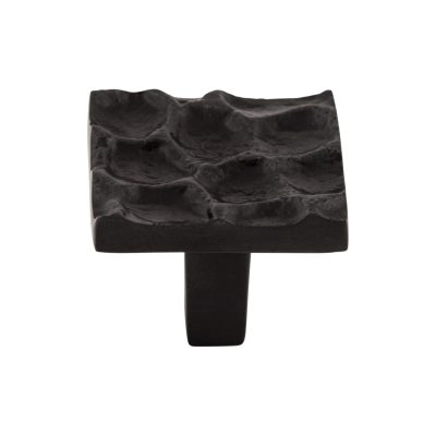 Cobblestone 1 3/8" Length Square Knob - Coal Black