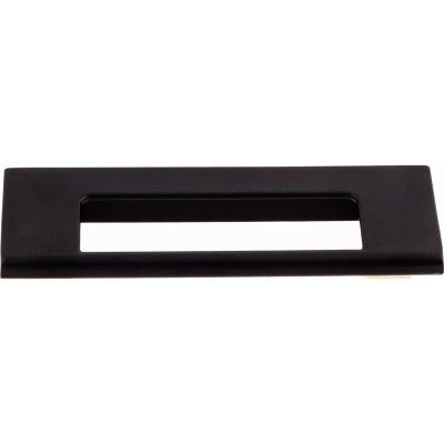Europa Cut Out 3 3/4" Center to Center Finger Pull - Flat Black