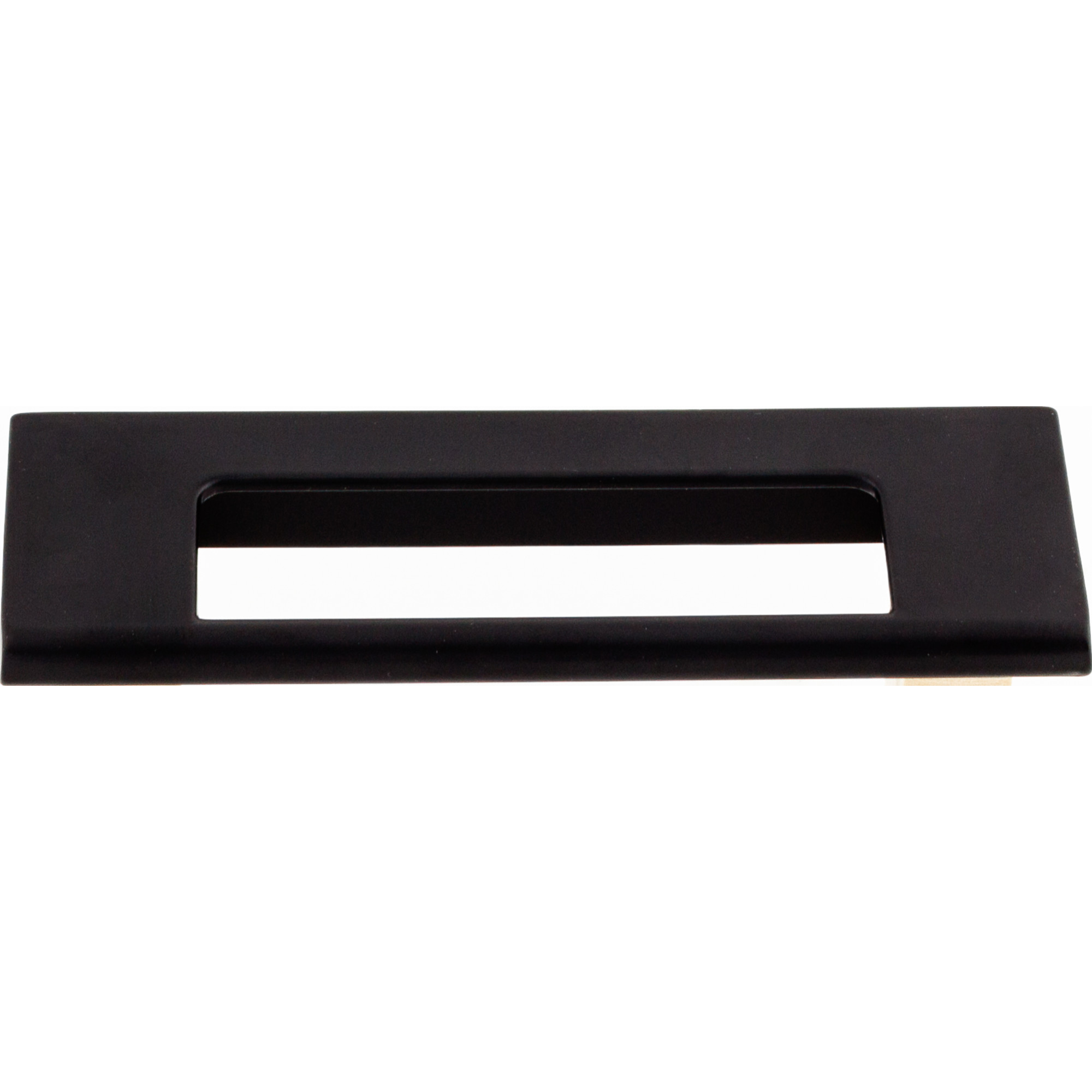 Europa Cut Out 3 3/4" Center to Center Finger Pull - Flat Black