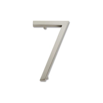 Modern Avalon 4-1/2" H Surface Mount House Number - Brushed Nickel
