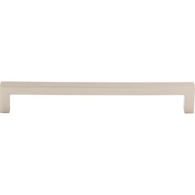 Square Bar 7 9/16" Center to Center Bar Pull - Polished Nickel