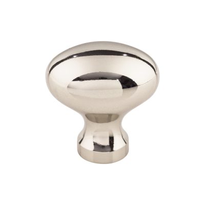 Egg 1 1/4" Length Oval Knob - Polished Nickel