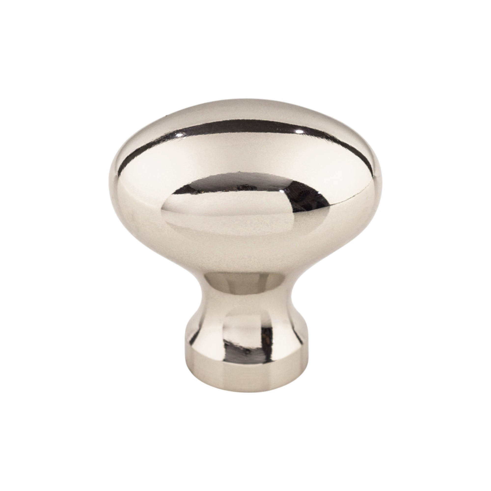 Egg 1 1/4" Length Oval Knob - Polished Nickel