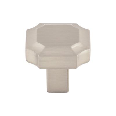 Davenport 1 1/4" Length Geometric Knob - Brushed Satin Nickel