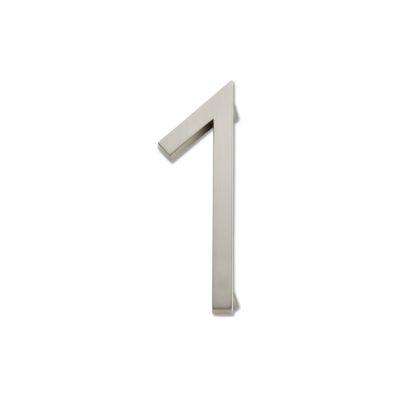Modern Avalon 4-1/2" H  House Number - Brushed Nickel