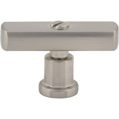 Everitt 2" Length Bar Knob - Brushed Nickel