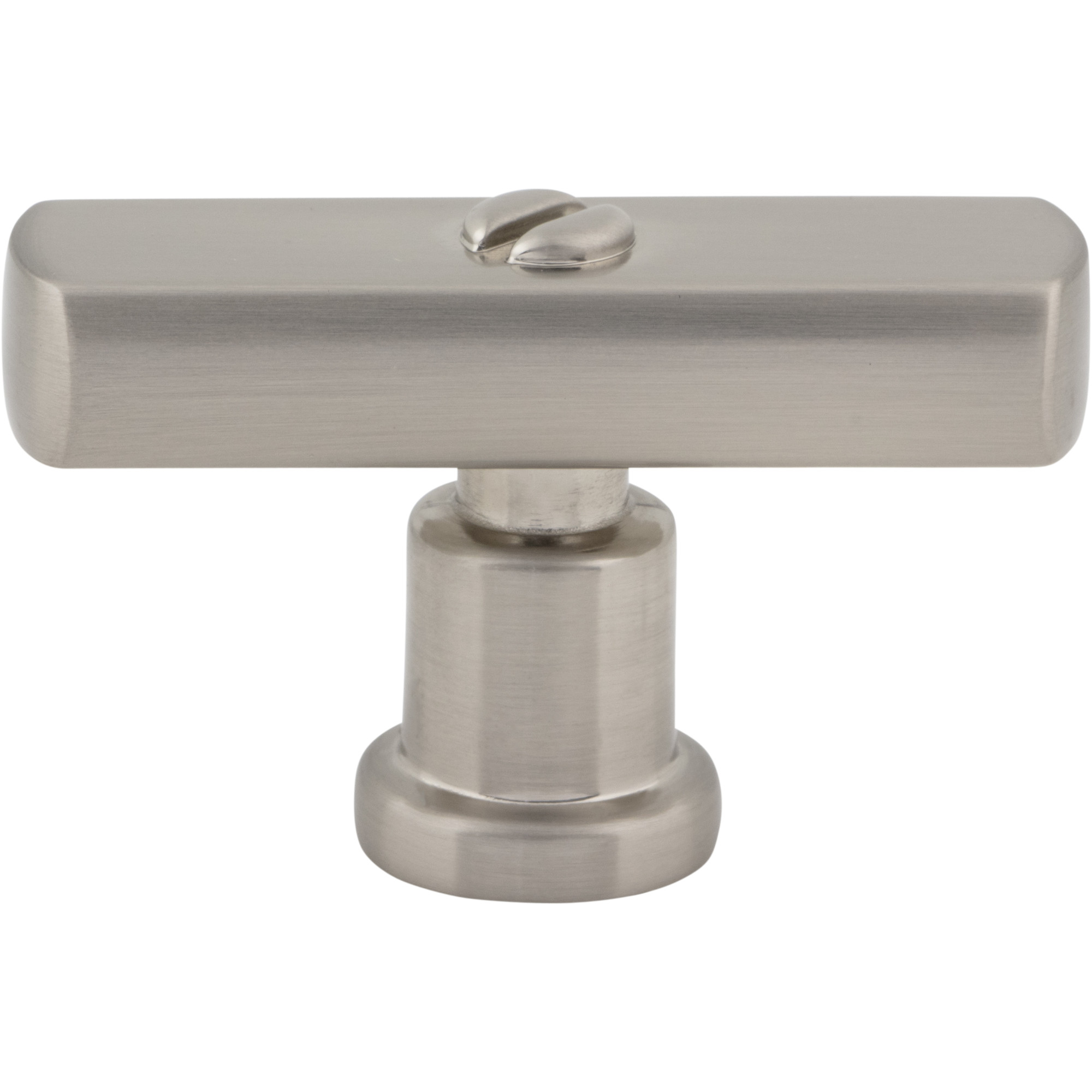 Everitt 2" Length Bar Knob - Brushed Nickel