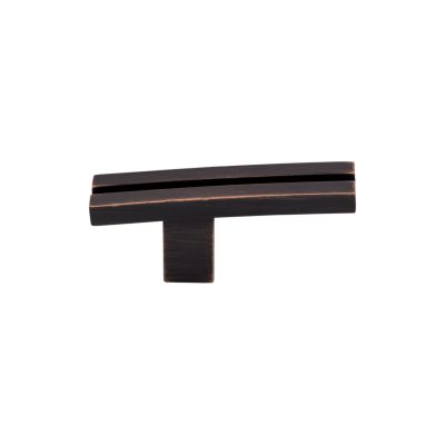 Inset Rail 2 5/8" Length Geometric Knob - Tuscan Bronze