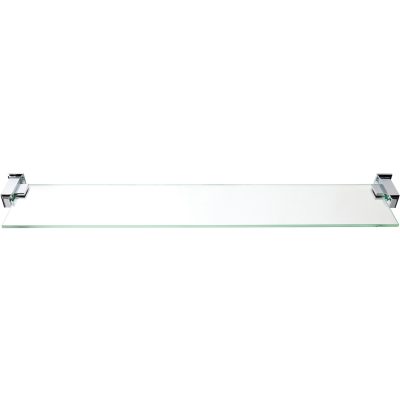 Sutton Place Bath Glass Shelf 24 Inches Polished Chrome - Polished Chrome