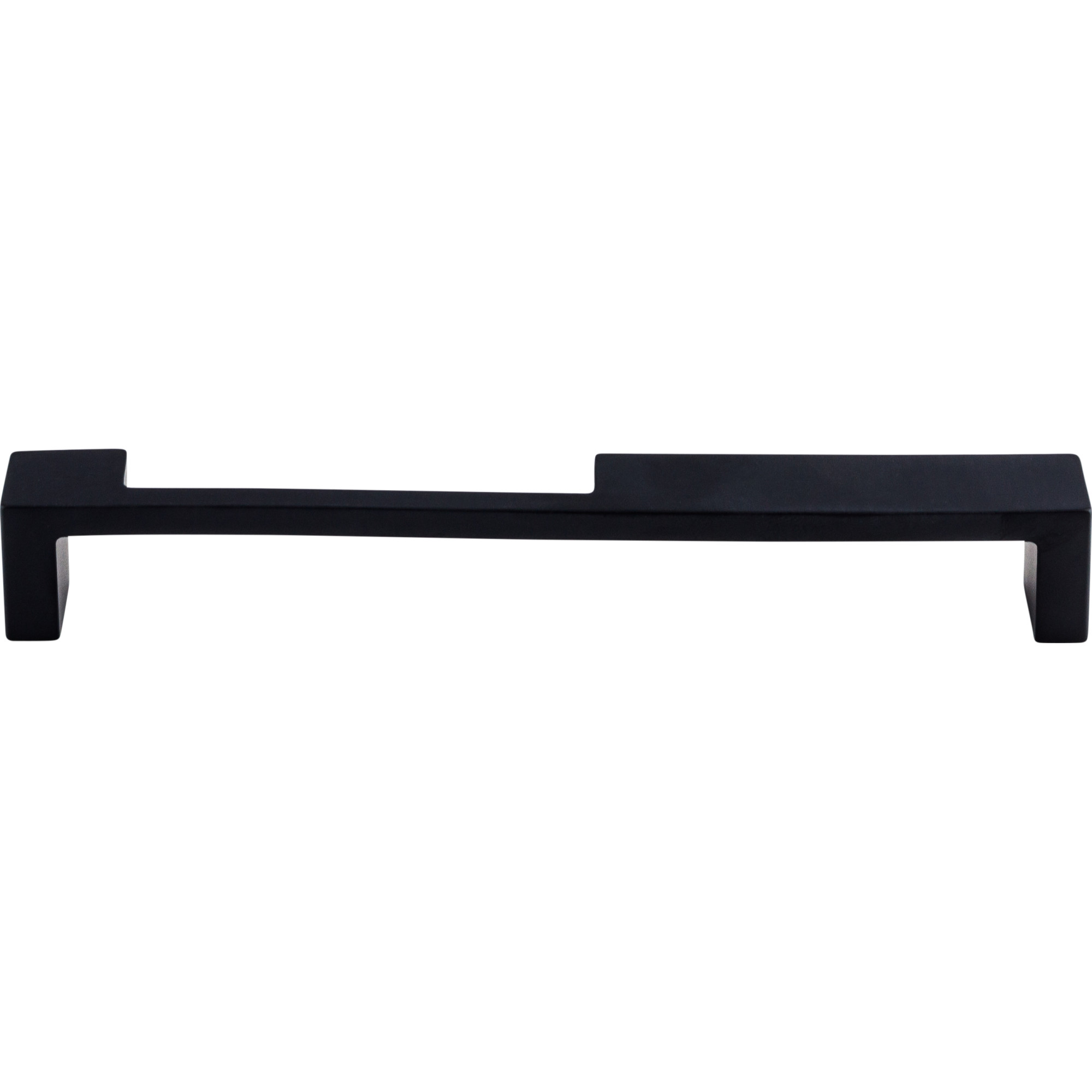 Modern Metro Notch Pull B 7" Center to Center Bar Pull - Flat Black