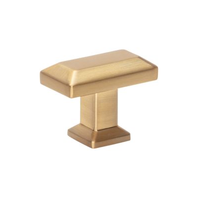 Sweetbriar Lane 1 3/8" Length Rectangle Knob - Warm Brass