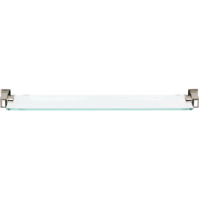 Sutton Place Bath Glass Shelf 24 Inches Polished Nickel - Polished Nickel