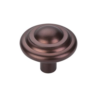 Aspen Button 1 3/4" Diameter Round Knob - Mahogany Bronze