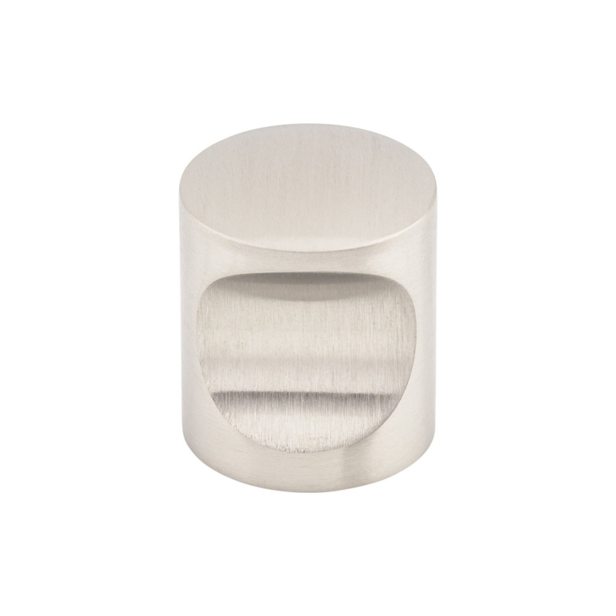 Indent 1" Diameter Round Knob - Stainless Steel